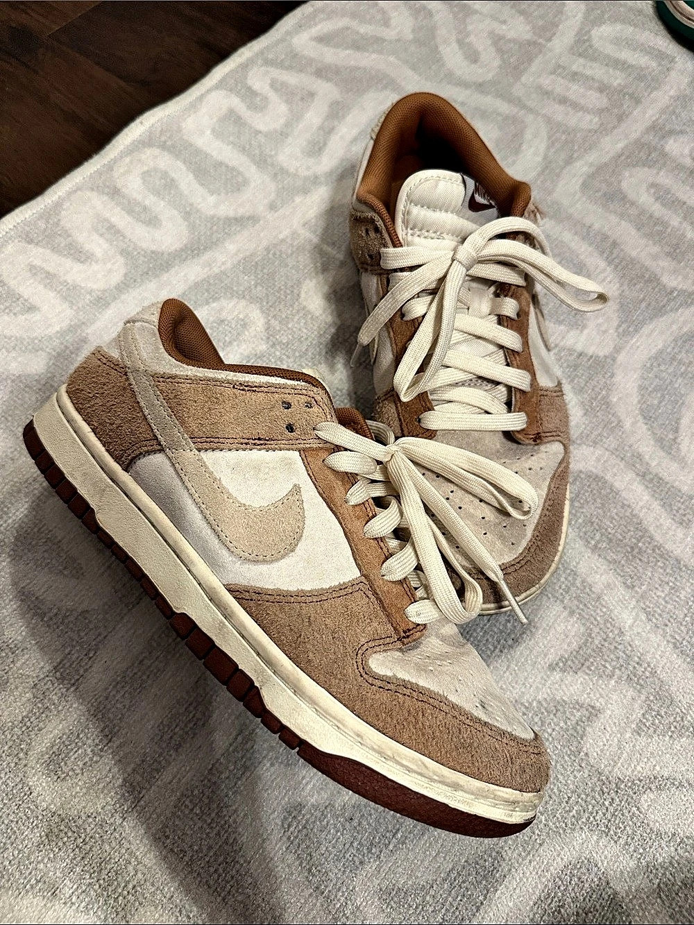 Nike Dunk Low PRM 'Medium Curry' Brown & White Sneakers